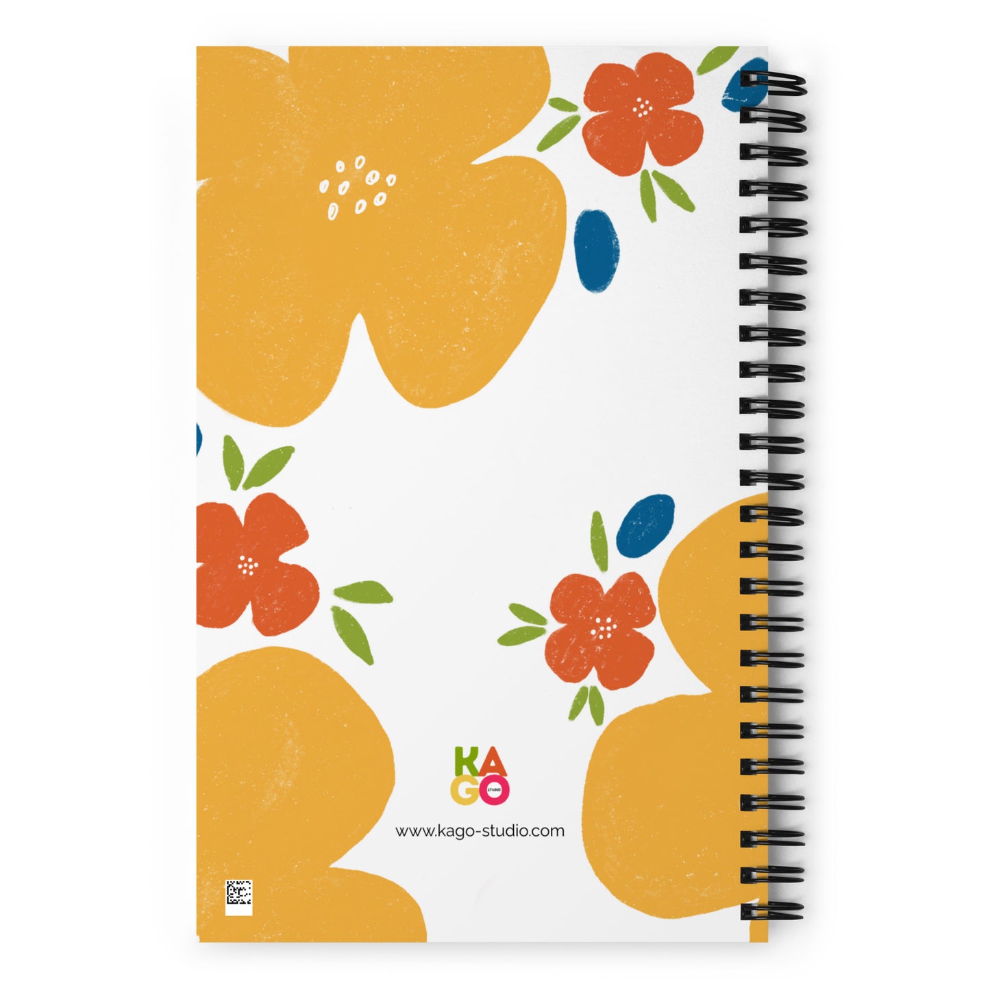 alt="Libreta verano – cuaderno creativo de anillas con diseño floral, 100 páginas punteadas para embarazo, recetas o journaling"